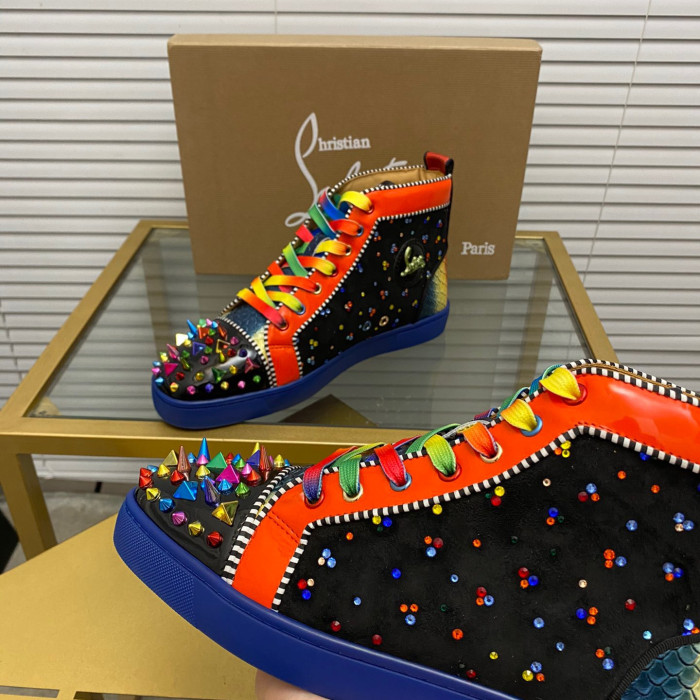 Christian Louboutin Lou Pik Pik High-Top Sneaker Size 36-46 7-Color