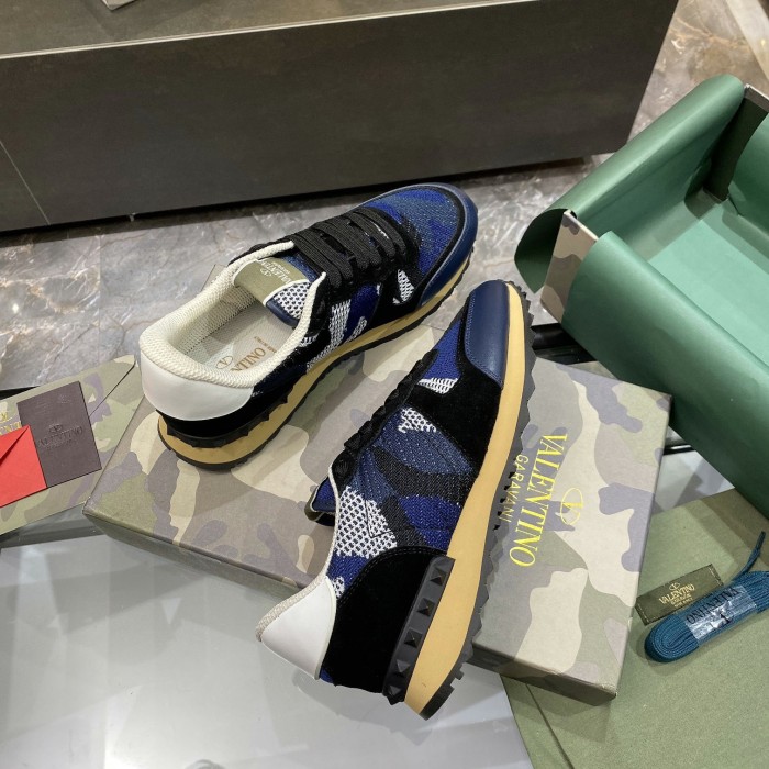Valentino Mesh Fabric Camouflage Sneaker Size 39-45 5-Color