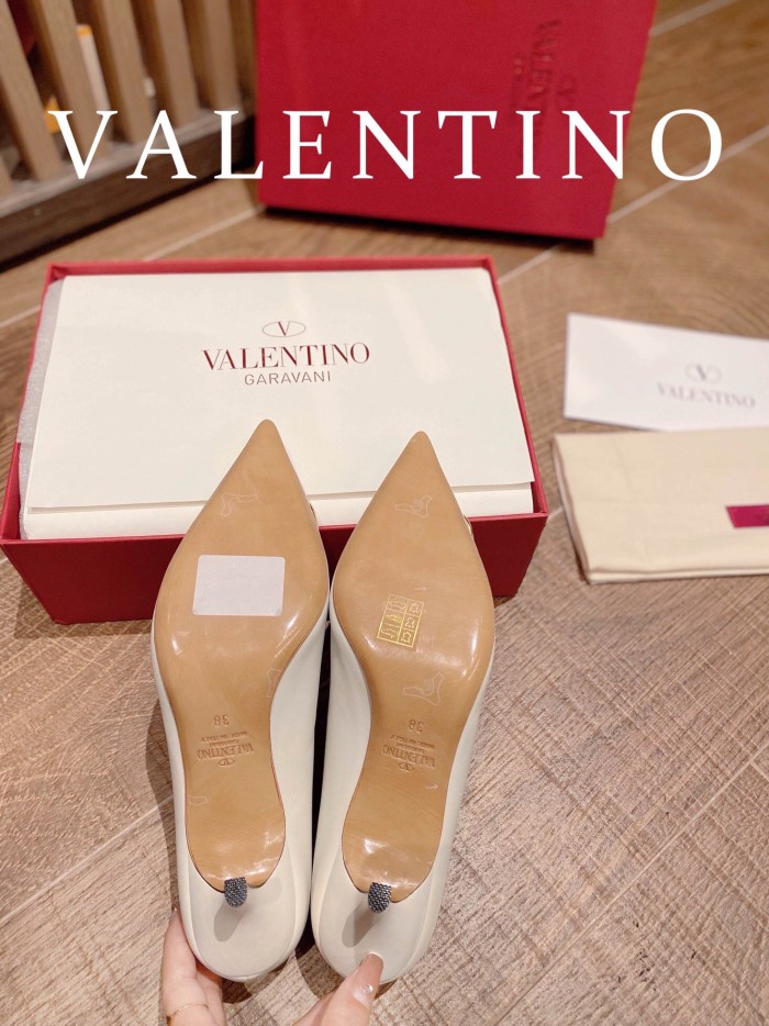 Valentino Vlogo Signature Calfskin Slingback Pumps Size 35-41 4-Color