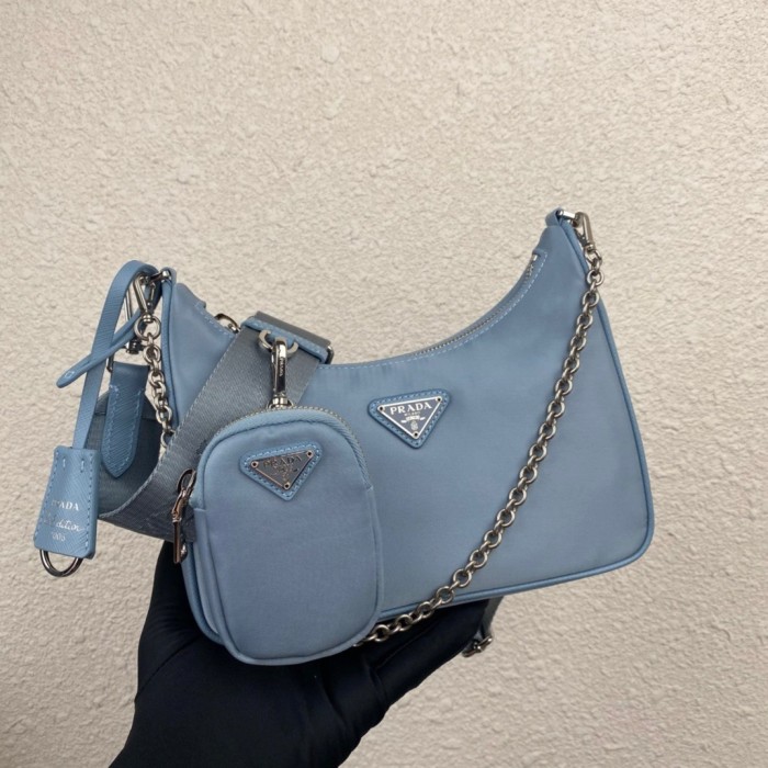 Prada 1BH204 Redition 2005 Women Bags Canvas 22*12*6cm