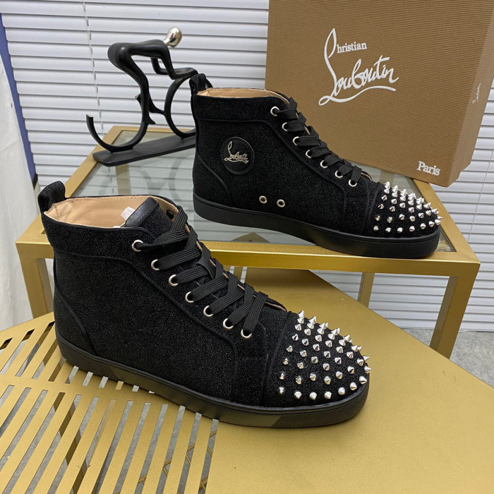 Christian Louboutin Lou Spikes High-Top Sneaker Size 36-46 10-Color