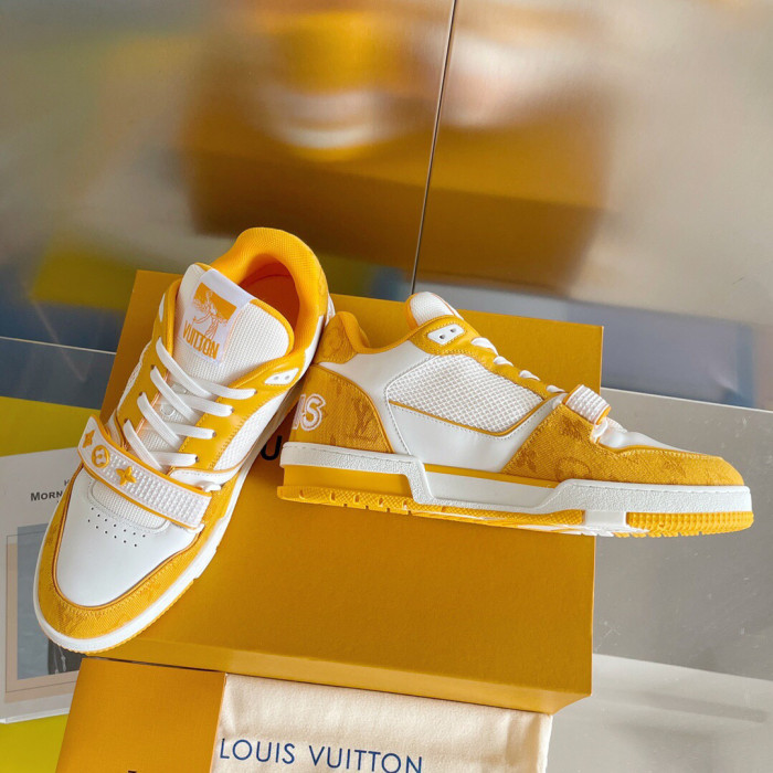 Louis Vuitton LV Trainer Velcro Strap Sneaker Size 39-45 5-Color