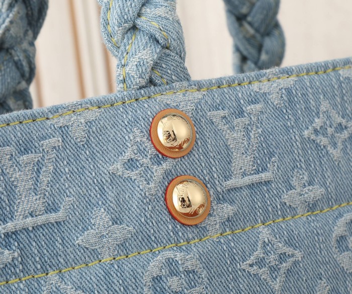 Louis Vuitton M24897 Let Go PM Denim Cowboy Shopping Bags Size 28*23*10.5cm