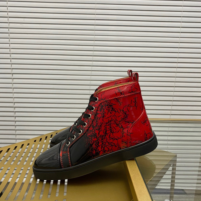 Christian Louboutin Fun Louis High-Top Sneaker Size 36-46 4-Color