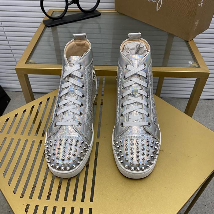 Christian Louboutin Lou Spikes High-Top Sneaker Size 36-46 10-Color