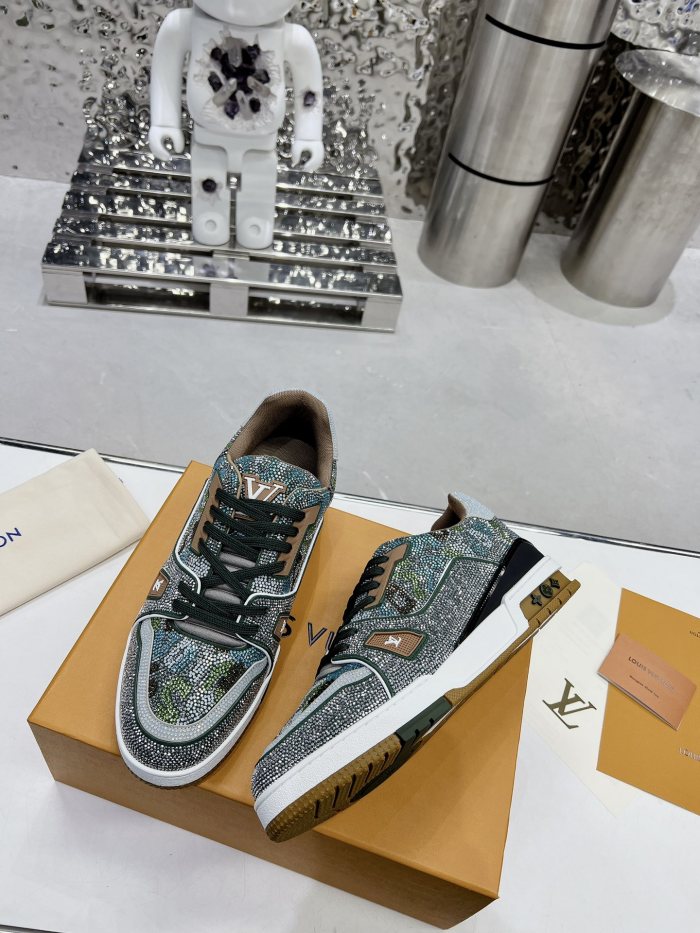 Louis Vuitton LV Trainer Diamond Sneaker Size 36-46