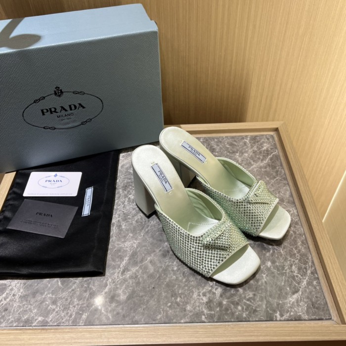 Prada Satin Pumps with Crystals Size 35-41 9-Color
