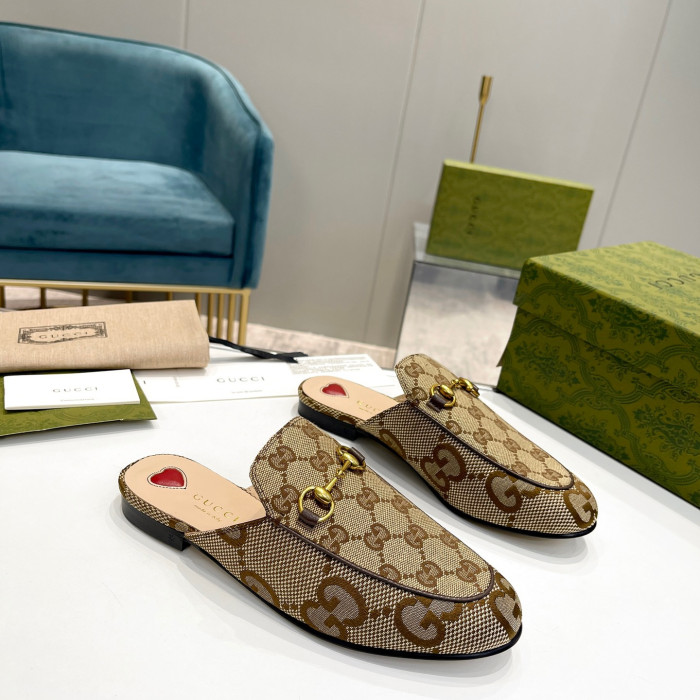 Gucci Princetown GG Slippers Size 35-41 6-Color