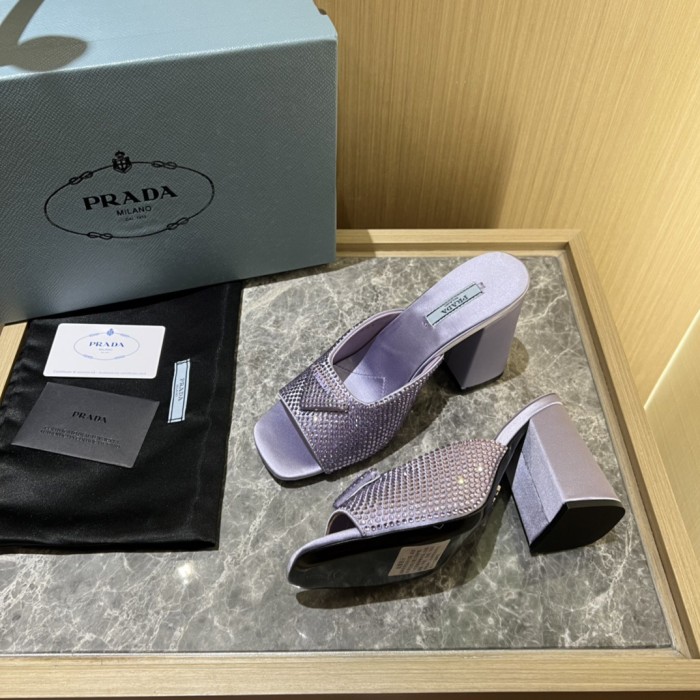 Prada Satin Pumps with Crystals Size 35-41 9-Color