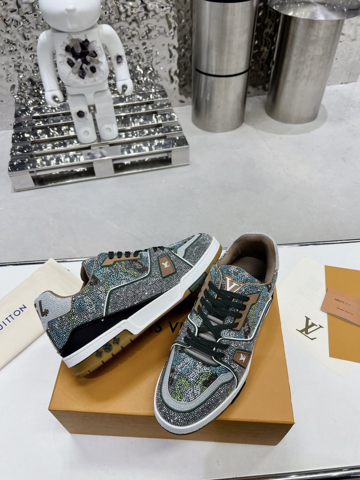 Louis Vuitton LV Trainer Diamond Sneaker Size 36-46