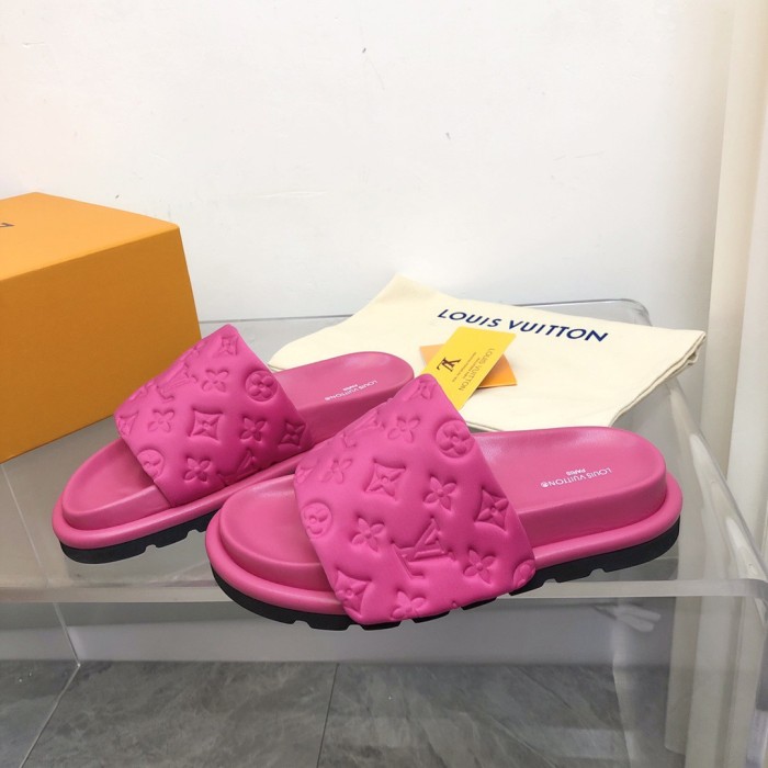 Louis Vuitton Pool Pillow Flat Comfort Slippers Size 36-41 9-Color