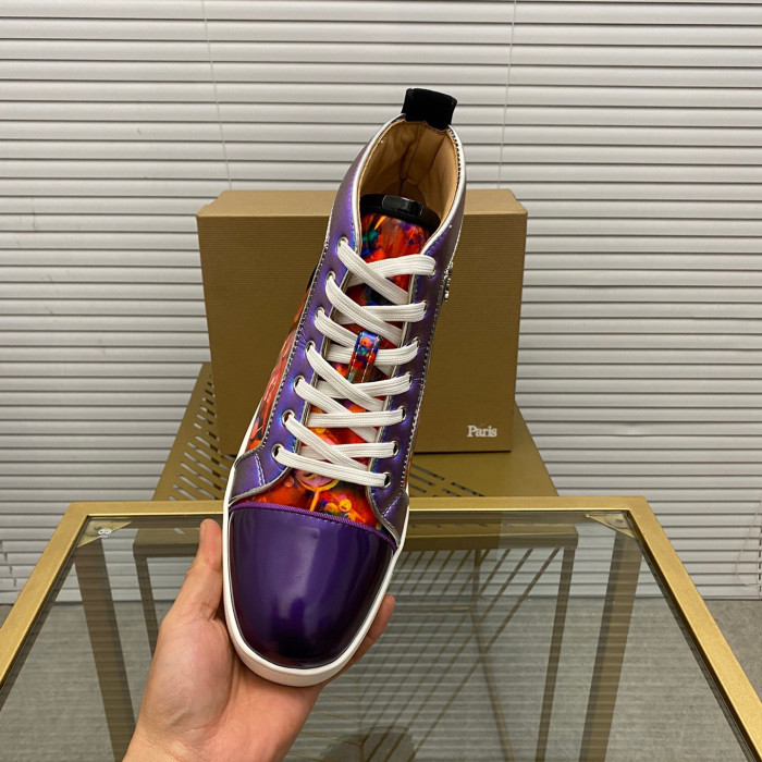 Christian Louboutin Fun Louis High-Top Sneaker Size 36-46 4-Color