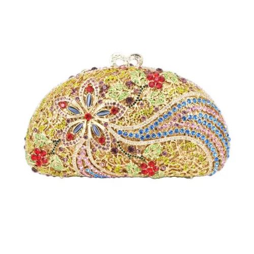 Colorful Crystal Luxury Flower Evening Bag