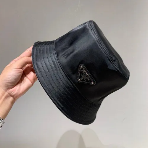 超希少！プラダ☆Re Nylon ロゴ付き バケットハット 偽物 puz97823