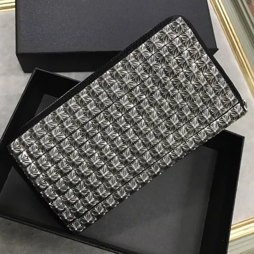 21-22AW クロムハーツ風 財布 偽物ゼロピラミッドスタッズ/ラウンドファスナー財布/ヘビーレザー Kub01611
