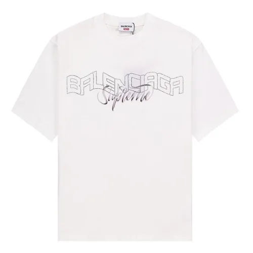 大人気！バレンシアガ シュプリーム コラボ コピー ロゴ Tシャツ bab15593