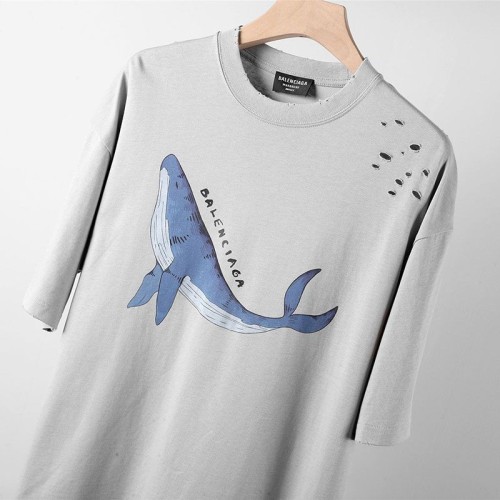 可愛い バレンシアガ★ロゴ ダメージ 偽物 Tシャツ bap72661