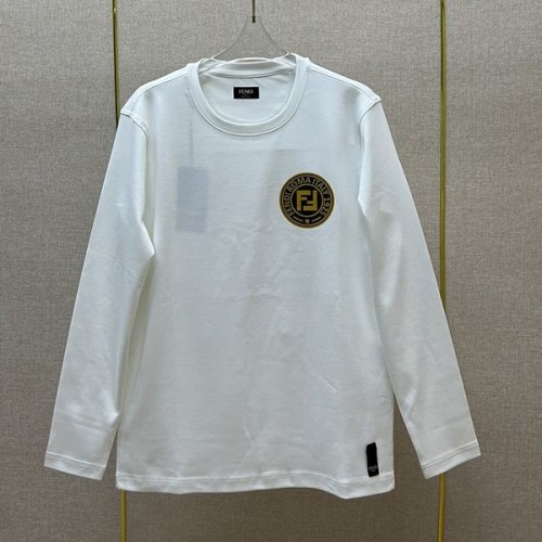 入手困難フェンディ アジュール刺繍FF 長袖クルーネック Tシャツ 偽物 2色 fee86210