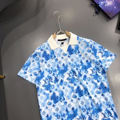 世界中で大人気♪☆​ルイヴィトン Tシャツ パロディ ウォーターカラーモノグラム☆ロゴ vub71022