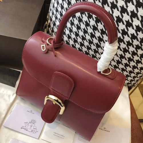 人気No1【デルボー ハンドバッグ コピー】ブリヨン Ivoryステッチ ミディアムハンドバッグ Det82089