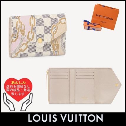 【LOUIS VUITTON】ギフトに》LOUIS VUITTON／ダミエアズール限定プリント 折り財布