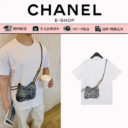 CHANEL /シャネル手描きバッグ半袖Tシャツ
