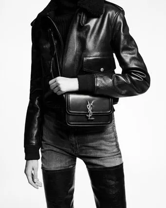 SAINT LAURENT/レザー スモール サッチェルバッグ 直営店直送