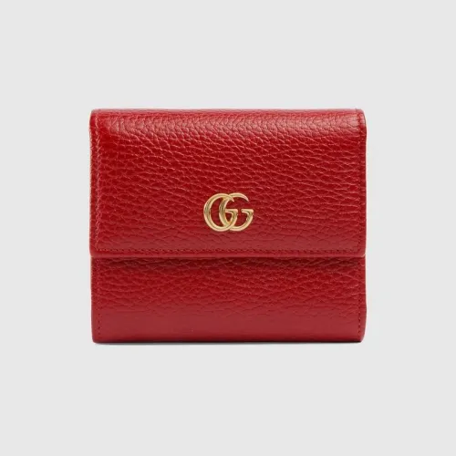 【GUCCI】〔GGマーモント〕レザー 三つ折り ウォレット