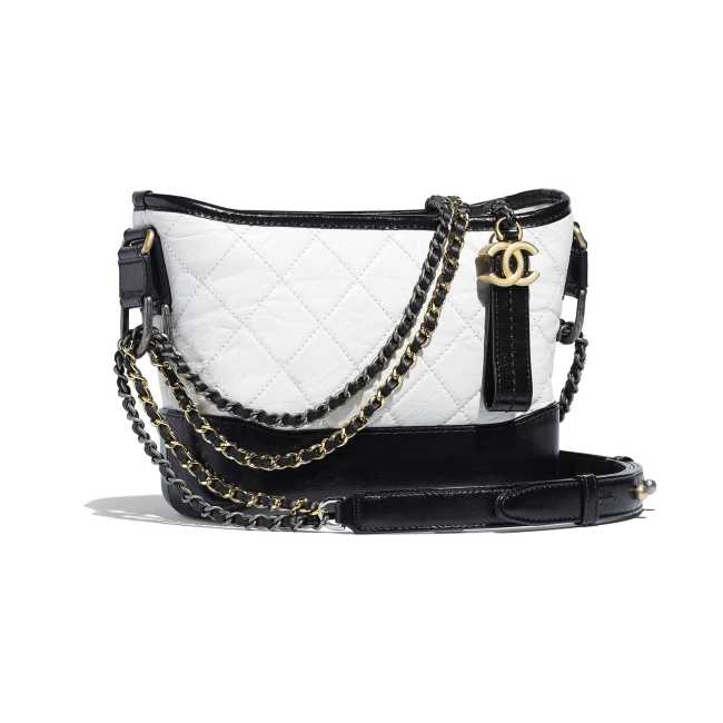 【CHANEL】ガブリエルスモールホーボーバッグ ホワイト & ブラック