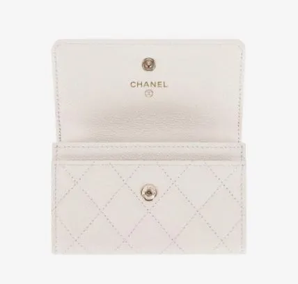 PREMIUM◆送料込【CHANEL】フラップ カードホルダー ホワイト
