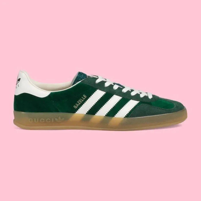 【GUCCI】× ADIDASコラボ Gazelle スニーカー(緑)