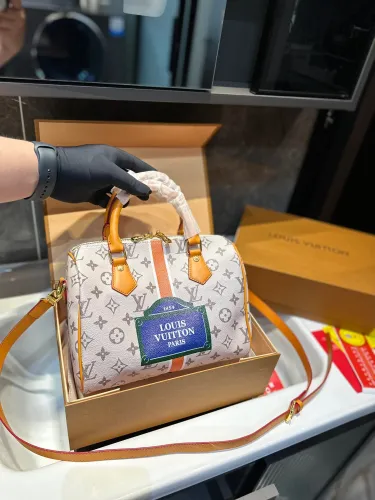 【L&V】23  ボストンバッグトートバッグ 1854lvバッグ印刷 大容量 25cm