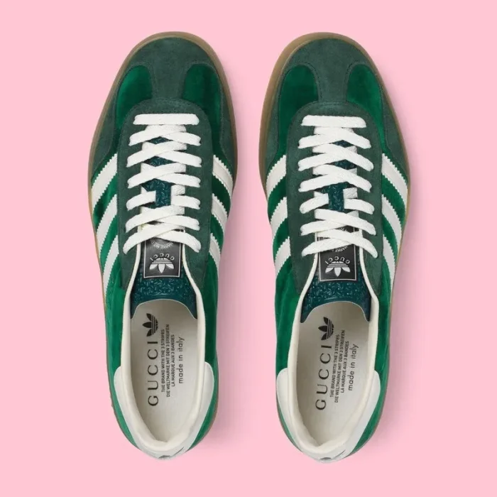【GUCCI】× ADIDASコラボ Gazelle スニーカー(緑)