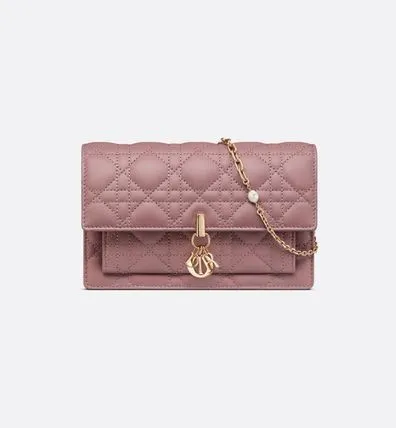 【DIOR】【人気】DIOR ディオール★LADY DIOR ラムスキン チェーンバッグ