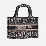 【DIOR】ディオール オブリーク 刺繍 ブックトートミニバッグ
