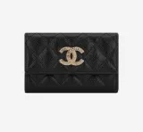 完売間近★送料無料【CHANEL】フラップ カードホルダー ブラック