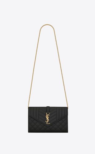 MONOGRAMMIXMATELASSグレインエンボスレザーチェーンウォレット
