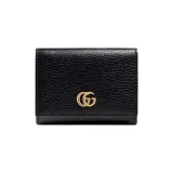 【特別なオファー】GG(グッチ)〔プチ マーモント〕レザー 三つ折りウォレット
