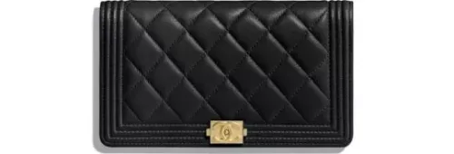 【シャネル】BOYロングフラップ財布