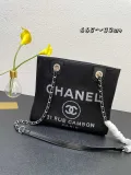 シャネル ビーチ デニム キャンバス ショッピング バッグ 665
