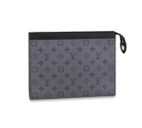 LV ルイヴィトンブラックオールドフラワーブラックチェッカーボードメンズハンドバッグ