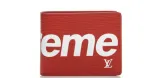 【入手困難】Supreme×LouisVuitton エピ ウォレット レッド
