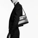 Saint Laurent☆Manhattan スモール シルクサテン&レザーバッグ