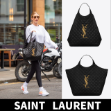 滝沢カレンさん【BLACKPINKROSE同じバッグ】SAINT LAURENTイカール マキシ ショッピングバッグ（ラムスキン／キルティング）