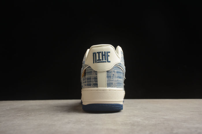 Air Force 1 07 Low Brushed Patch Navy Blue White FB0607-077