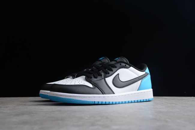 Air Jordan 1 Retro Low OG UNC Shoes (CZ0790-104) 'Black and Dark Powder Blue'