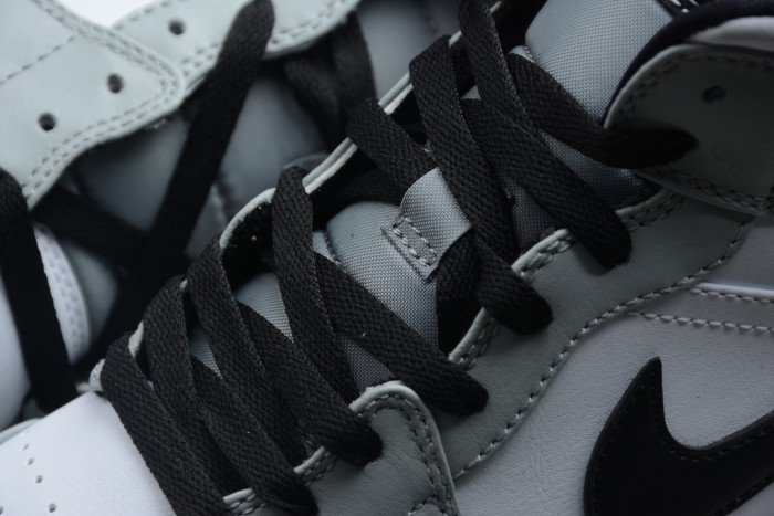 Air Jordan 1 Mid Light Smoke Grey White Black 554724-092