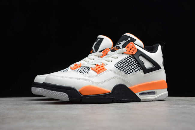 Air Jordan 4 Line Sand White Black Orange