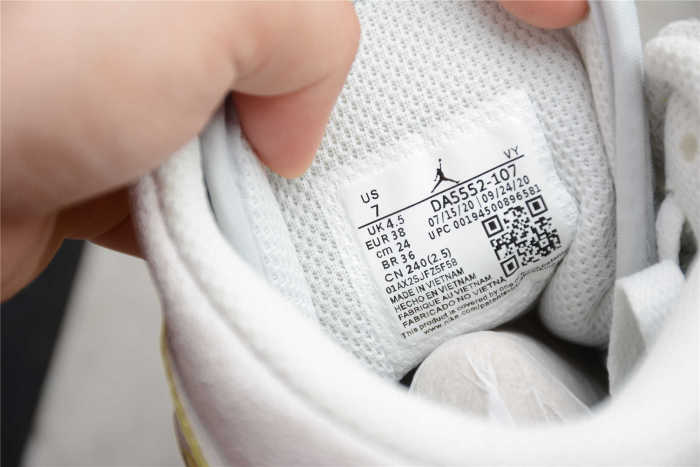 Air Jordan 1 Mid LX Shoes Off White Yellow DA5552 107