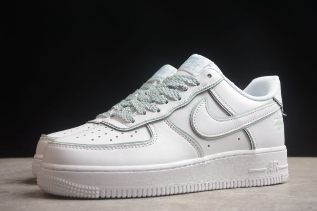 Stussy x Nike Air Force 1 Low Ice Blue and White DT0617-029